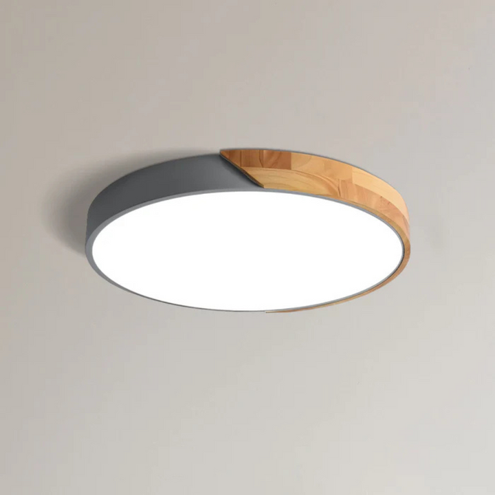 Delos Scandi-Holz-Deckenleuchte | Natürliche LED-Designleuchte