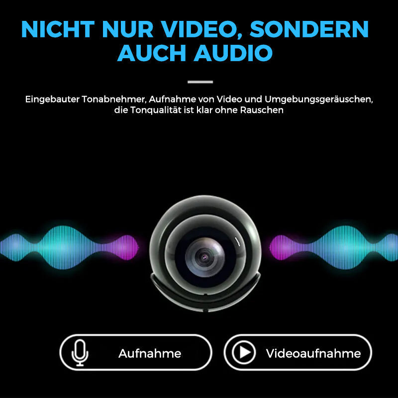 Mini-WLAN-Überwachungskamera 1080p | Verdeckte Nachtsicht | Bewegungsalarm | Audio