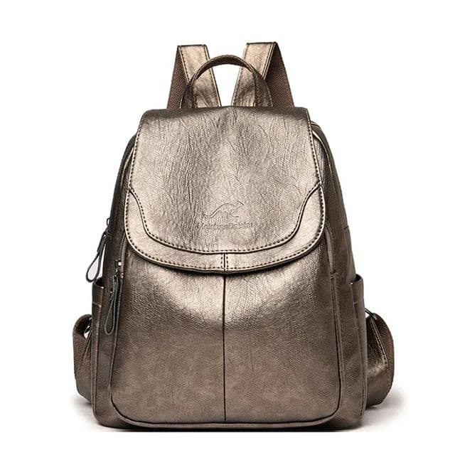 Robuster Lederrucksack für Damen mit zeitlosem Stil
