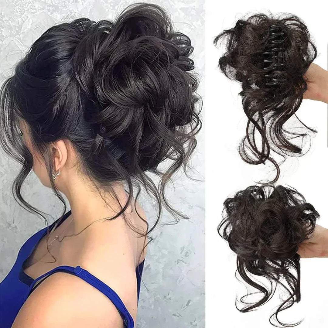 Lockiger Dutt – Clip-in-Haarteil mit Volumen und natürlichem Look