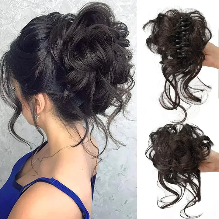 Lockiger Dutt – Clip-in-Haarteil mit Volumen und natürlichem Look