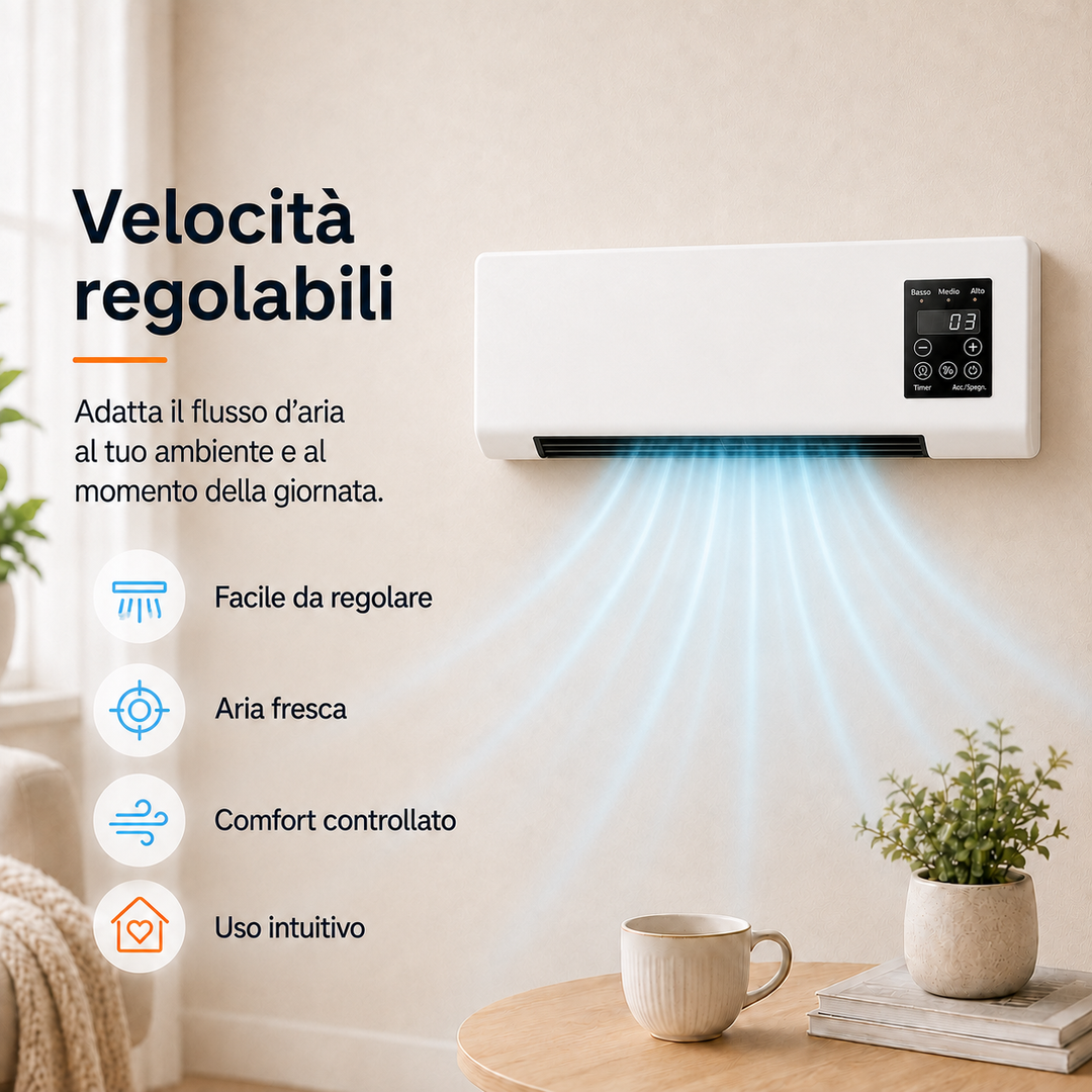 Kompakter Wandventilator – Tragbare Kühlung mit Fernbedienung