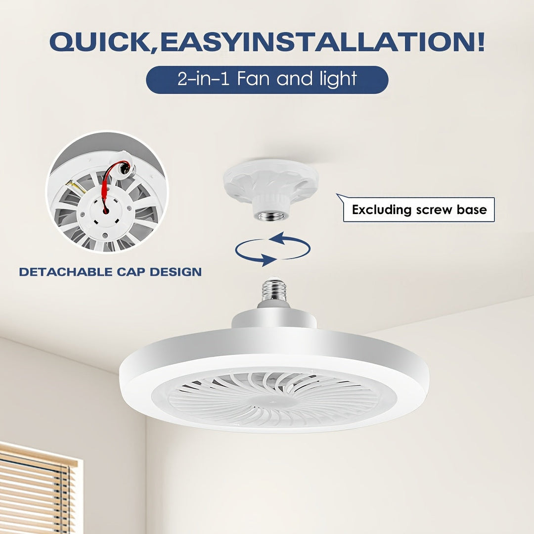 Schlanke LED-Deckenventilatorleuchte – Dimmbar und Leise