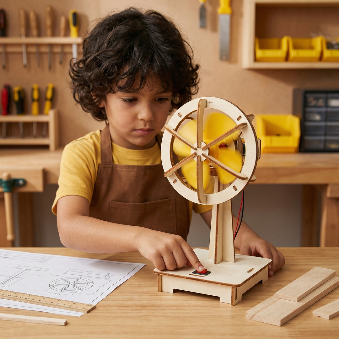 Holz-STEM-Bausatz für Kinder ab 8 Jahren, wählen Sie aus 8 Modellen