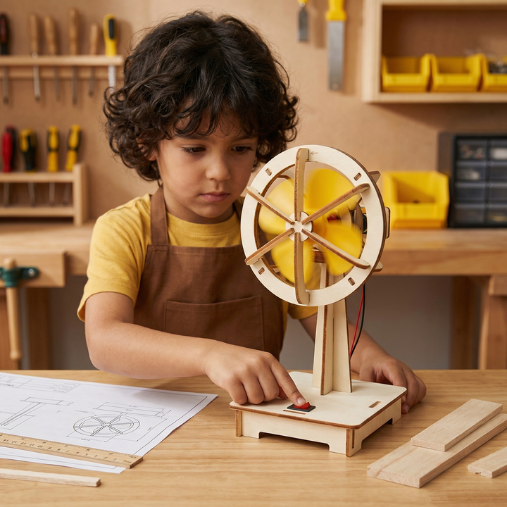 Holz-STEM-Bausatz für Kinder ab 8 Jahren, wählen Sie aus 8 Modellen