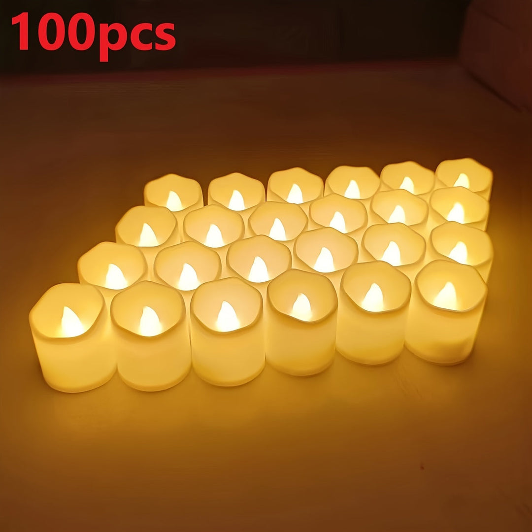 Flammenlose LED-Kerzen mit Batteriebetrieb – 24–96 Stück