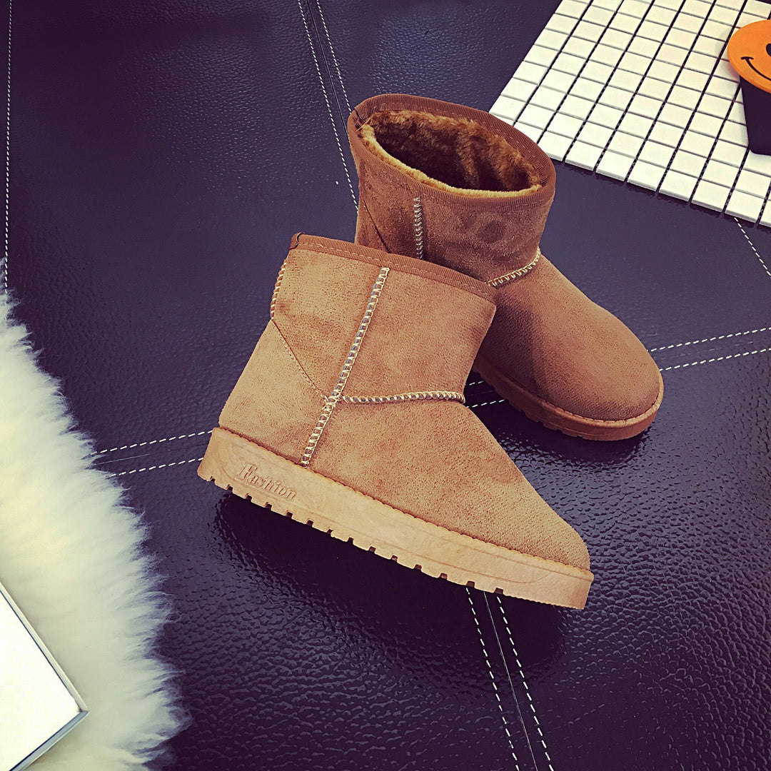 Schneestiefel für Damen mit Kunstfell und rutschfester Gummisohle
