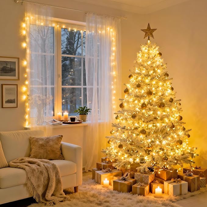 Magische Lichterkette für den Weihnachtsbaum - warmes, festliches Leuchten