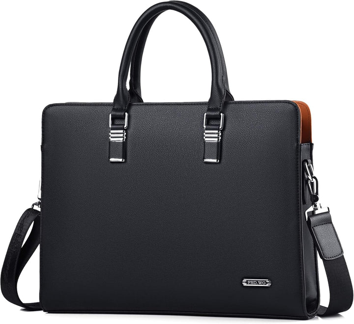 Business-Laptoptasche aus Echtleder mit mehreren Fächern für Profis