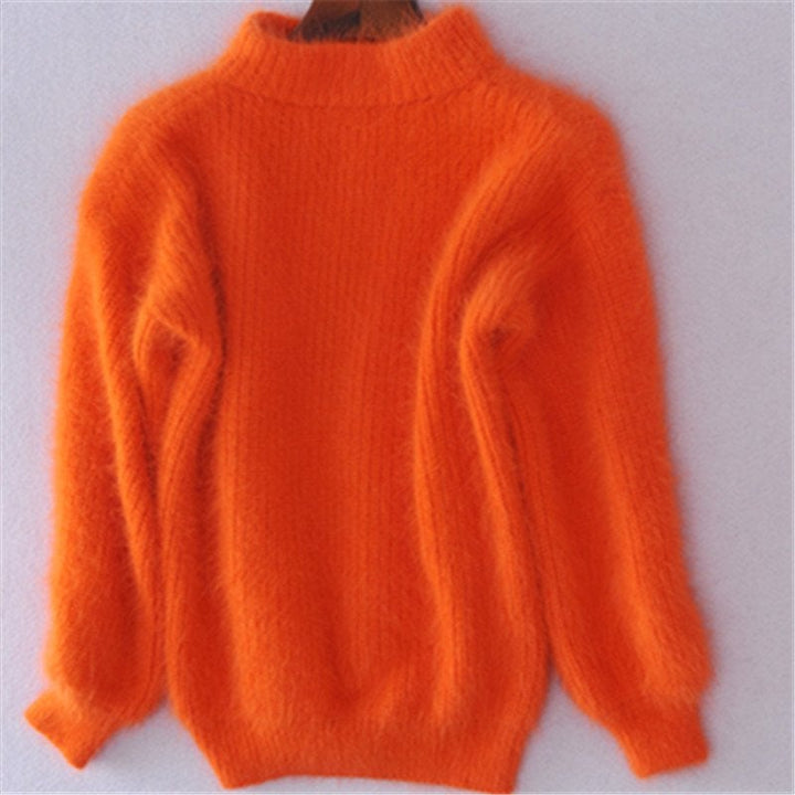 Mohair-Rollkragenpullover