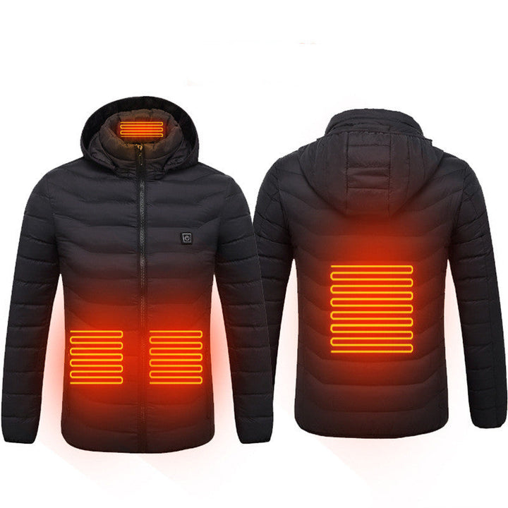 Beheizte Jacke mit Kapuze, auch mit Powerbank bestellbar