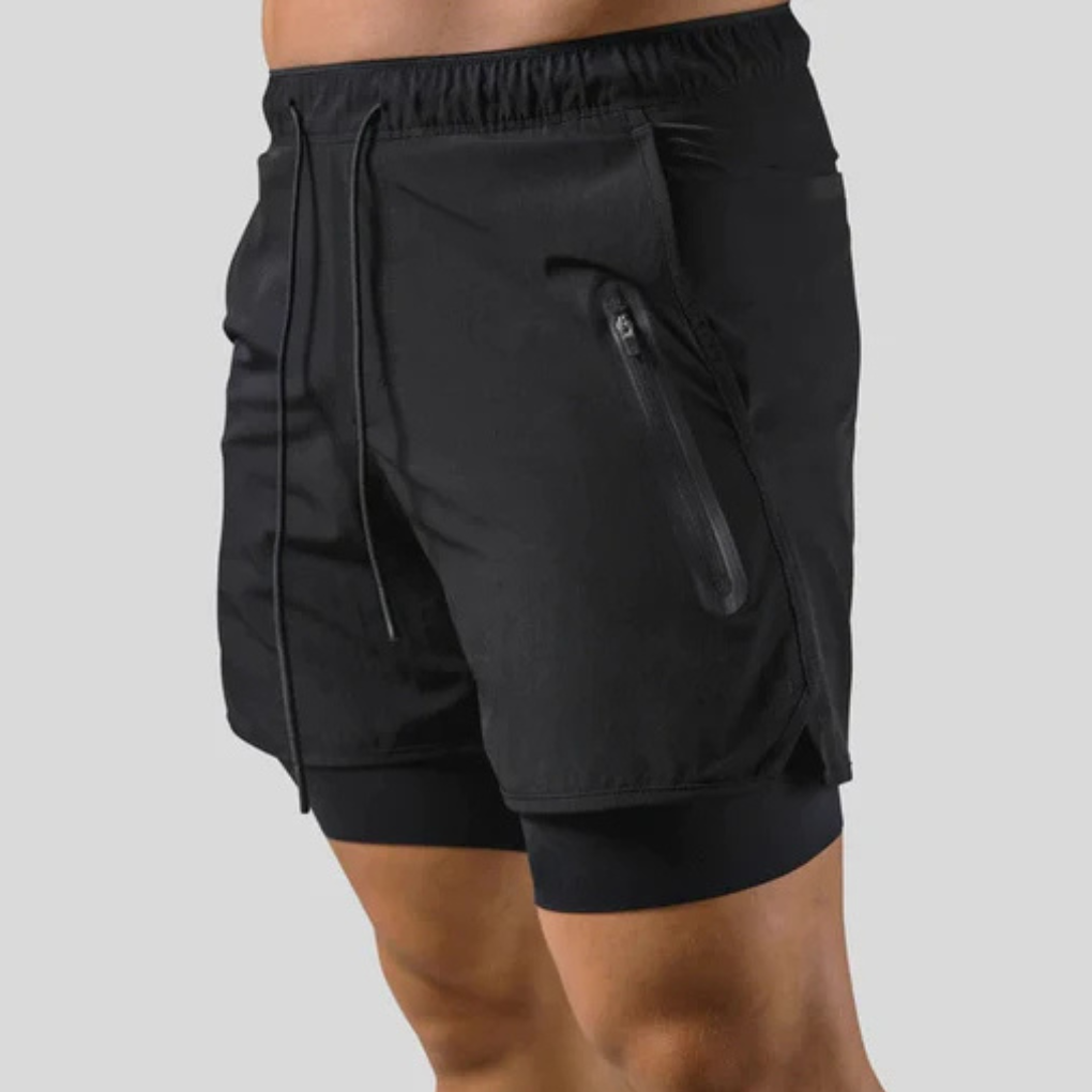 2-in-1-Sporthose für Herren