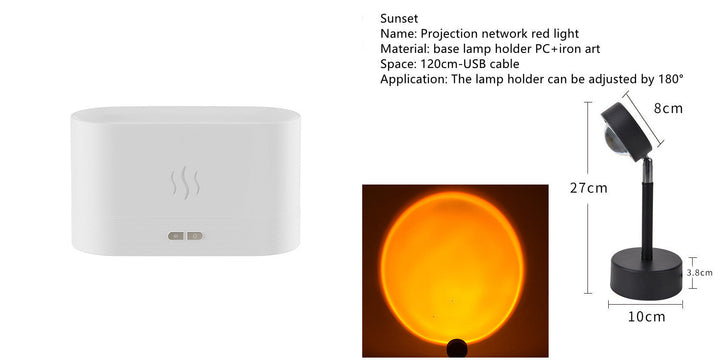 Aroma-Diffuser mit Flammeneffekt, ruhige oder lebhafte Flamme