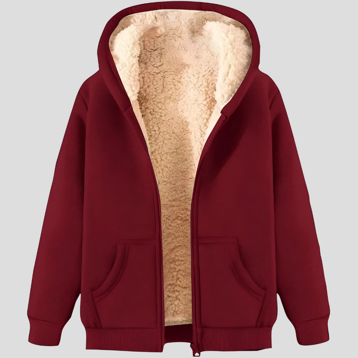 Warme Herren-Winterjacke mit Fleecefutter und Kapuze