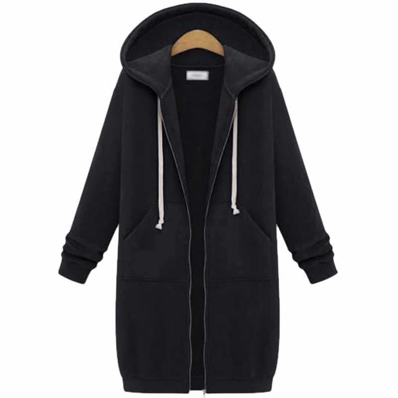 Lässige lange Damen-Strickjacke - CozyZip