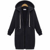 Lässige lange Damen-Strickjacke - CozyZip