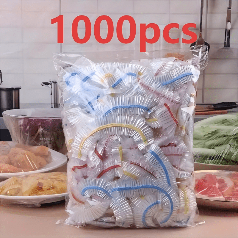 1000 elastische Einweg-Lebensmittelabdeckungen, PE-Schalen- und Tellerabdeckungen 35 cm
