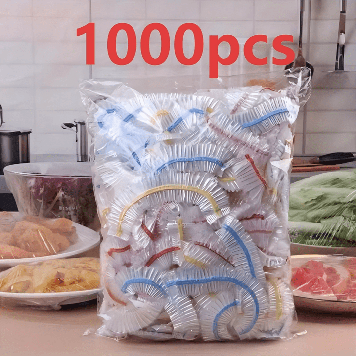 1000 elastische Einweg-Lebensmittelabdeckungen, PE-Schalen- und Tellerabdeckungen 35 cm