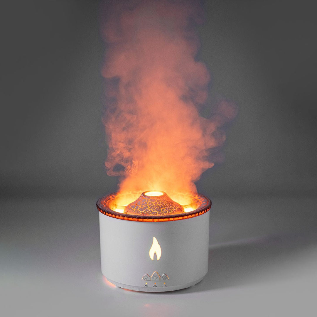 Vulkan-Aromadiffusor mit Quallenringen und Flammeneffekt, 350 ml
