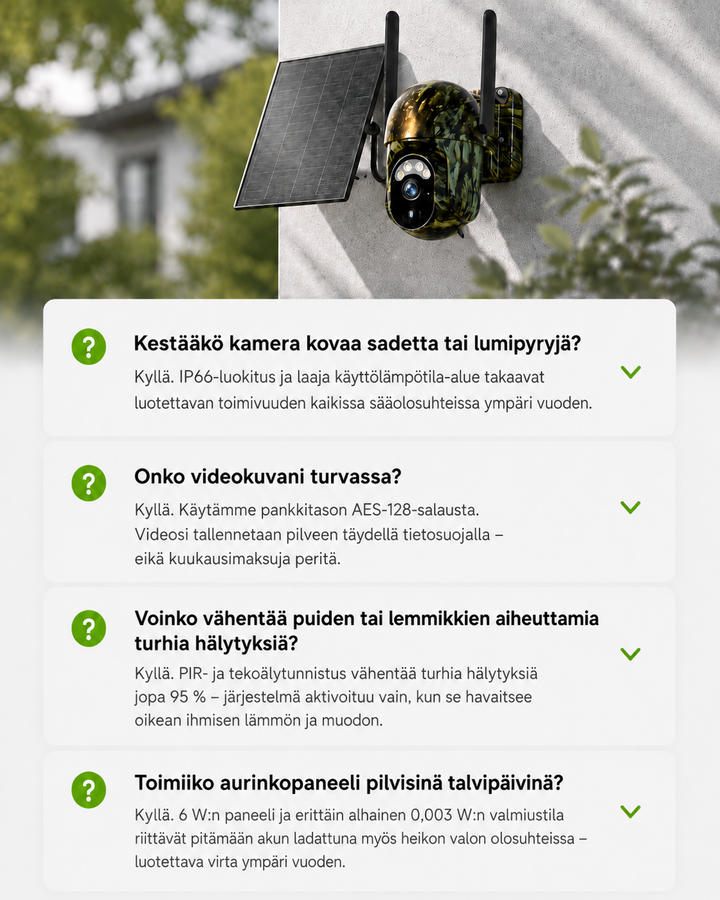 Solarbetriebene kabellose Sicherheitskamera mit 4G LTE oder WLAN, 2K, PTZ, Nachtsicht