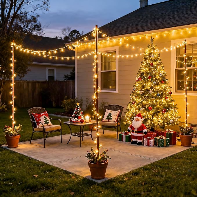 Magische Lichterkette für den Weihnachtsbaum - warmes, festliches Leuchten