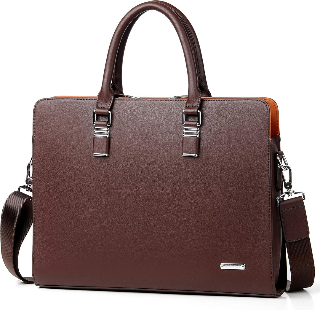 Business-Laptoptasche aus Echtleder mit mehreren Fächern für Profis