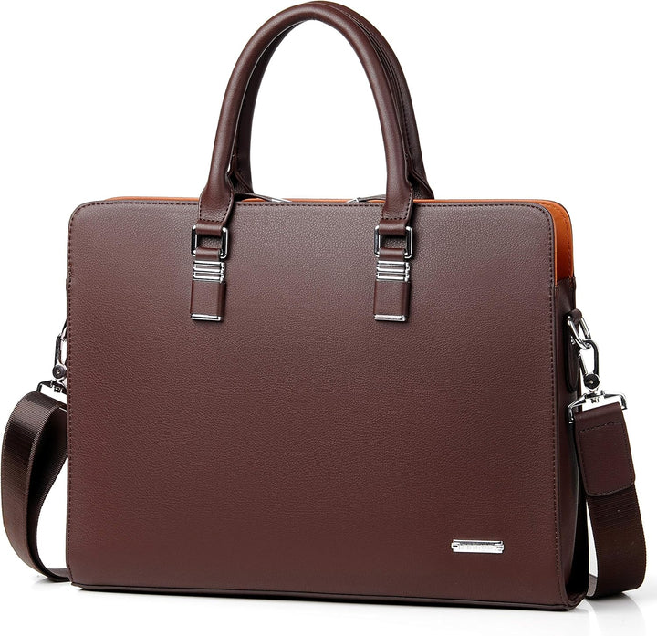 Business-Laptoptasche aus Echtleder mit mehreren Fächern für Profis