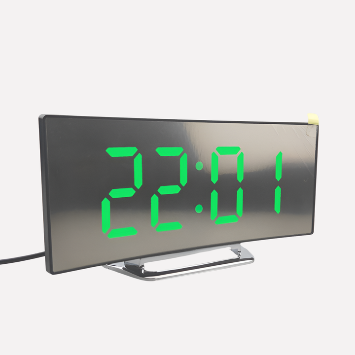 Moderner Stil Gebogener LED Digitaler Wecker