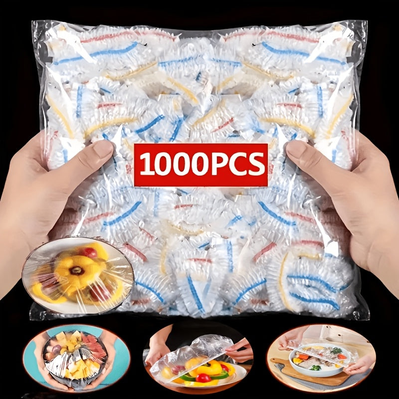 1000 elastische Einweg-Lebensmittelabdeckungen, PE-Schalen- und Tellerabdeckungen 35 cm