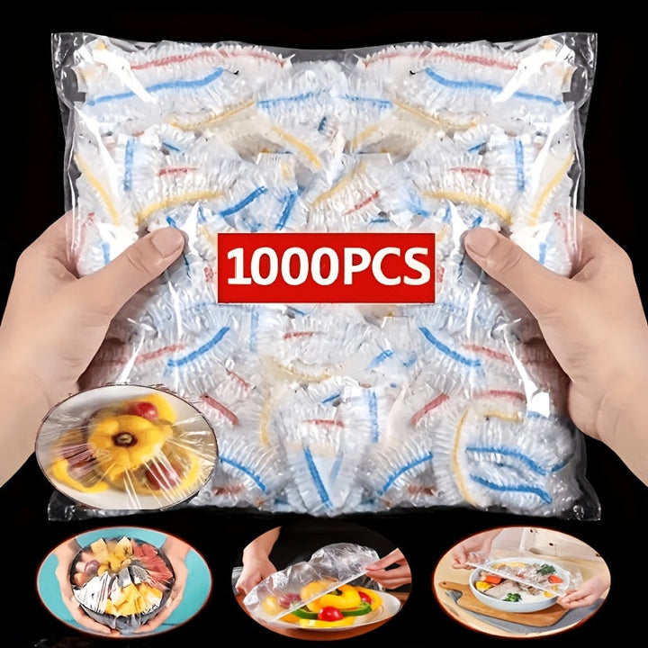 1000 elastische Einweg-Lebensmittelabdeckungen, PE-Schalen- und Tellerabdeckungen 35 cm