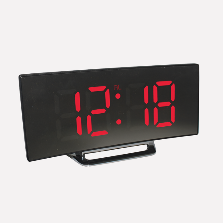 Moderner Stil Gebogener LED Digitaler Wecker