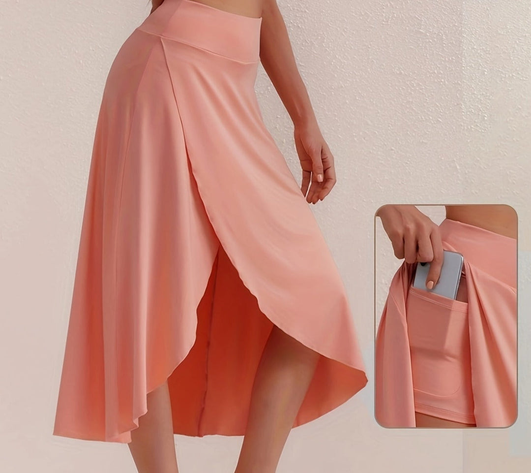 Sportlicher Rock mit hoher Taille und asymmetrischem Schnitt - Alexia