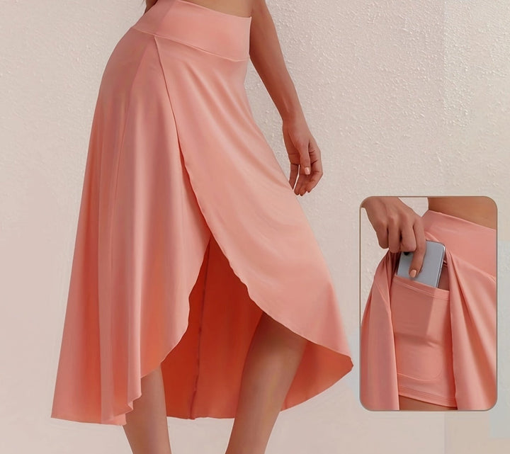Sportlicher Rock mit hoher Taille und asymmetrischem Schnitt - Alexia