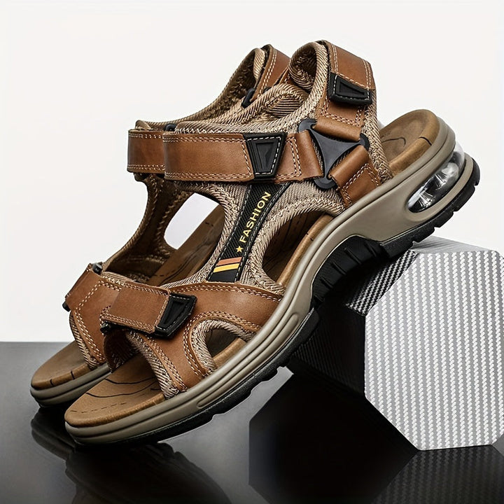 Premium Leder-Strandsandalen für Herren – Verstellbar und Dämpfend