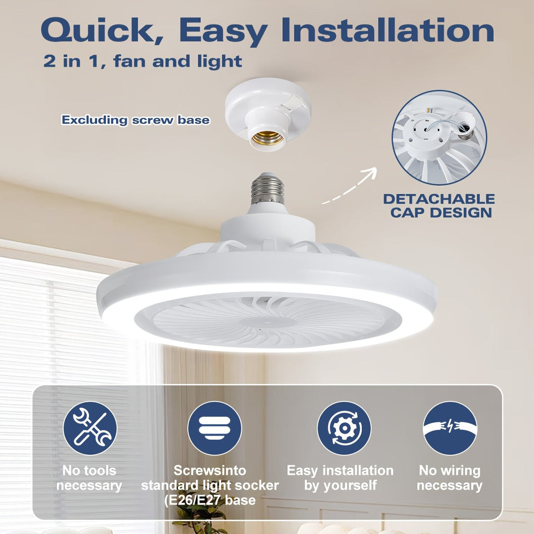 Schlanke LED-Deckenventilatorleuchte – Dimmbar und Leise