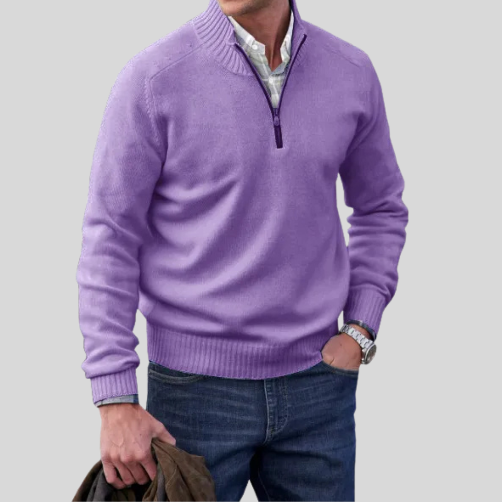 Herren-Pullover mit Reißverschluss vorne