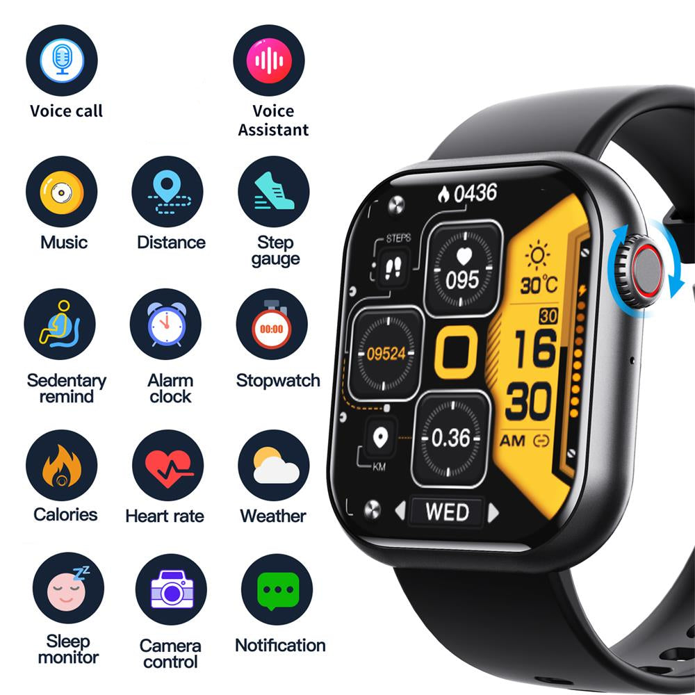 Wasserdichte Smartwatch mit Blutdruck-, Blutsauerstoff- und Schlafmonitor