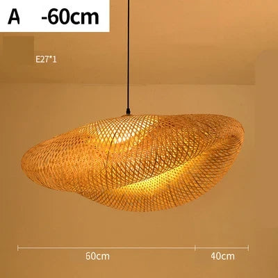 Handgefertigte Rattan-Hängelampe - RayaLicht