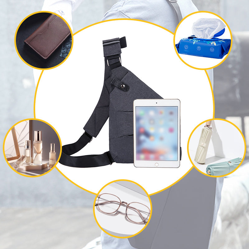 Anti-Diebstahl Schulter-Crossbody-Tasche mit mehreren Fächern