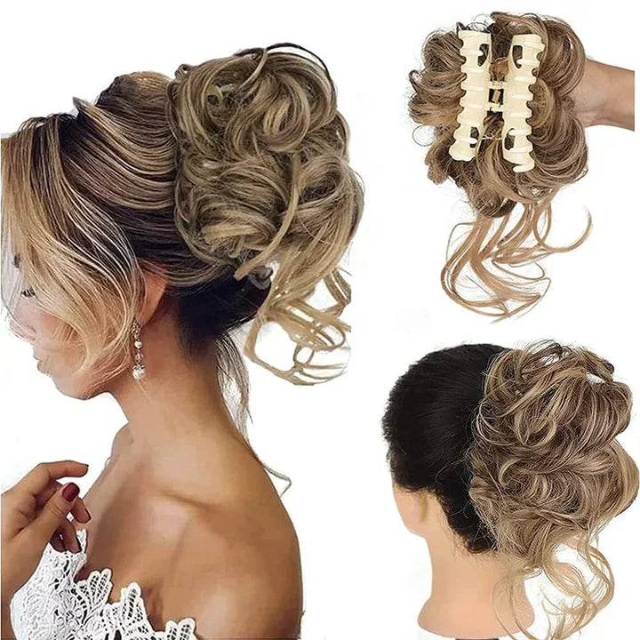 Lockiger Dutt – Clip-in-Haarteil mit Volumen und natürlichem Look