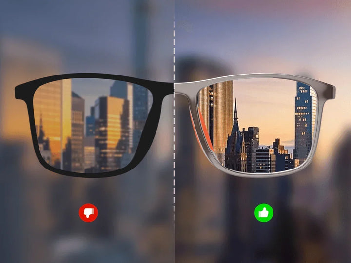 Gleitsicht-Lesebrille mit mehreren Stärken - Leicht, Blaulichtfilter, Gläser ohne Linien