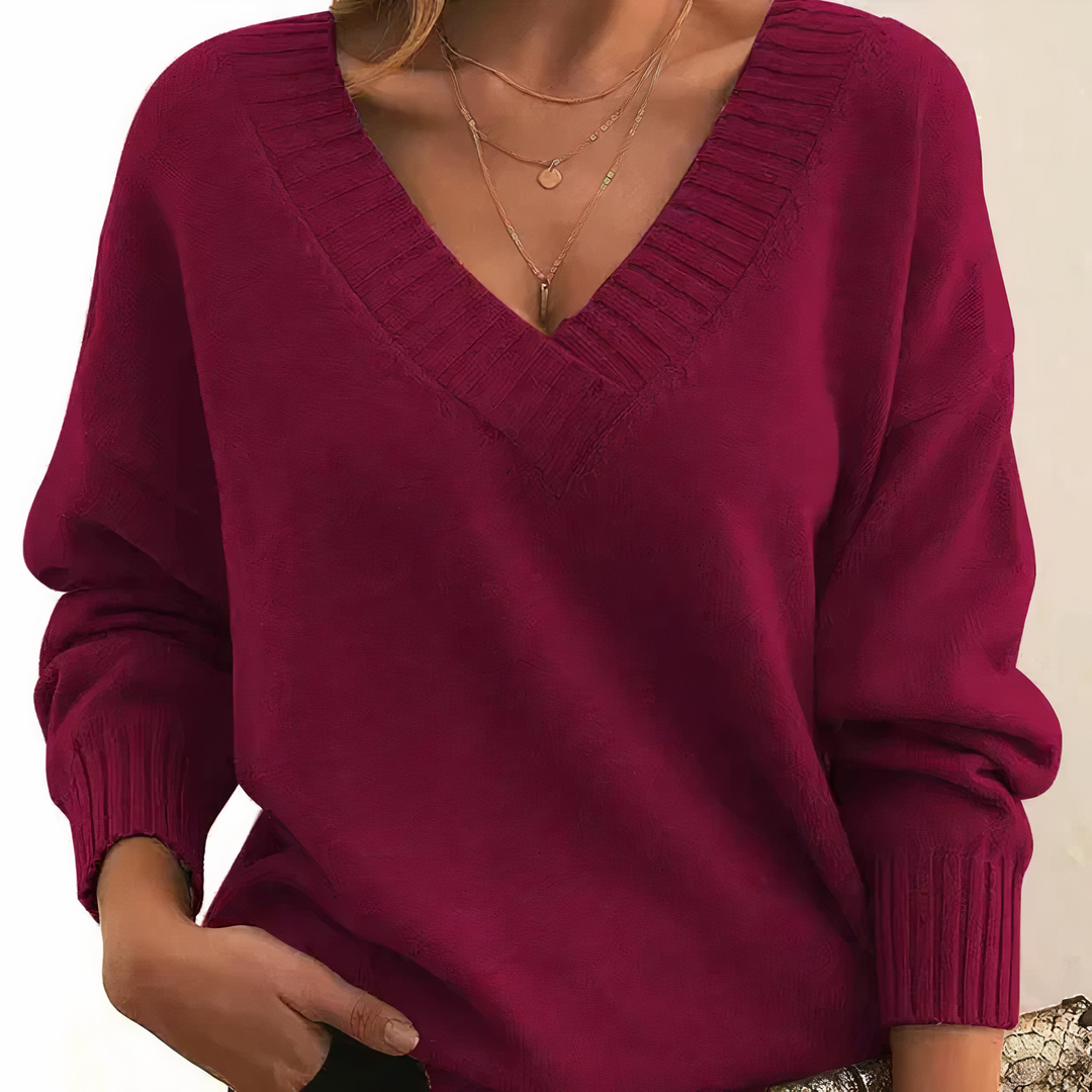 Sara | V-Ausschnitt Pullover – Anmutig und Vielseitig