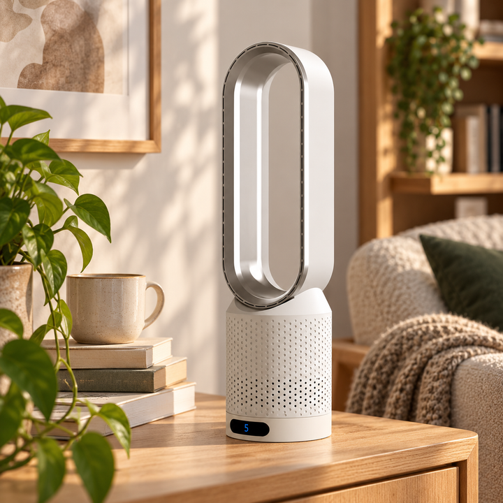 AirPure – Ultraleiser flügelloser Turmventilator (< 32 dB)