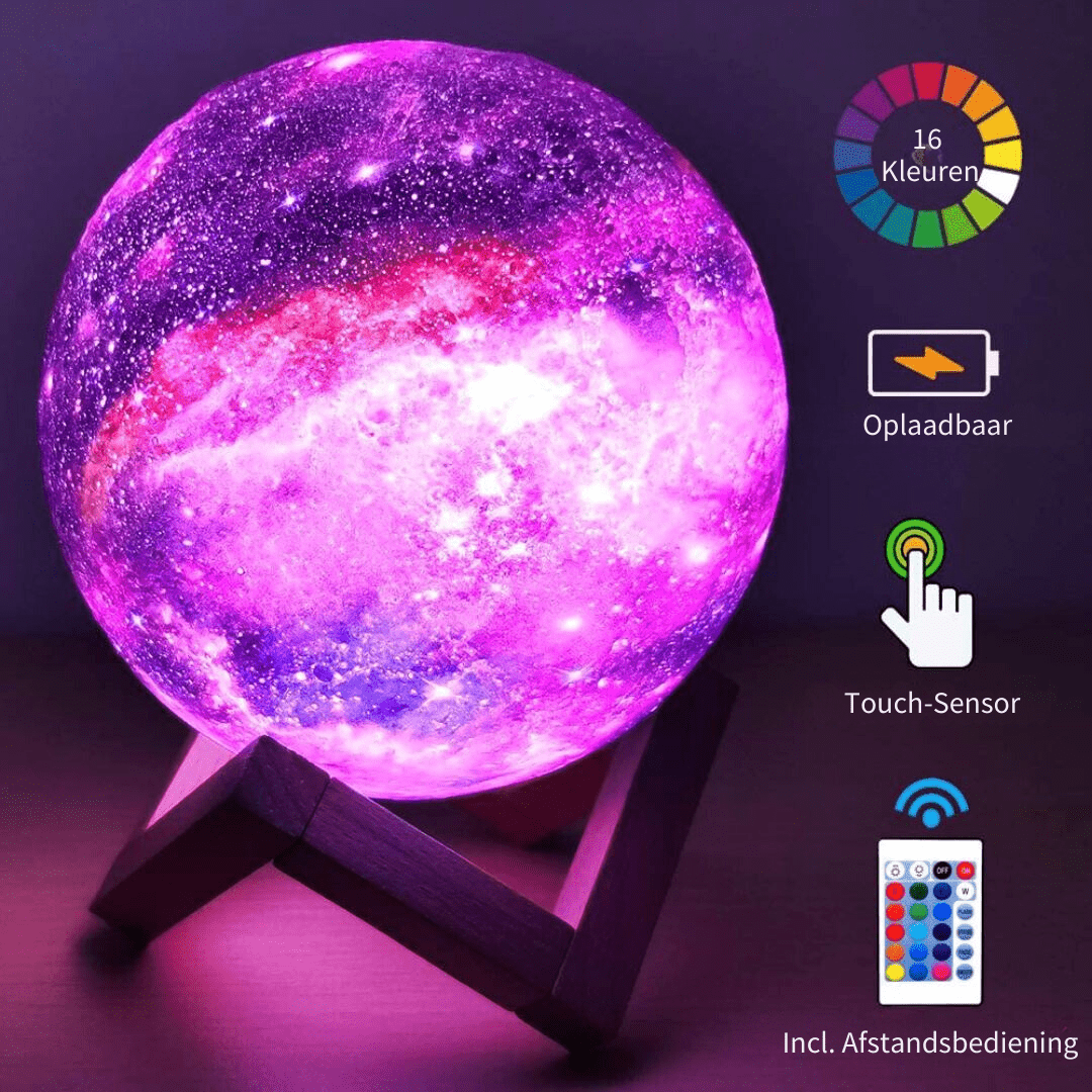 Asteria | Kabellose 3D-Mondlampe