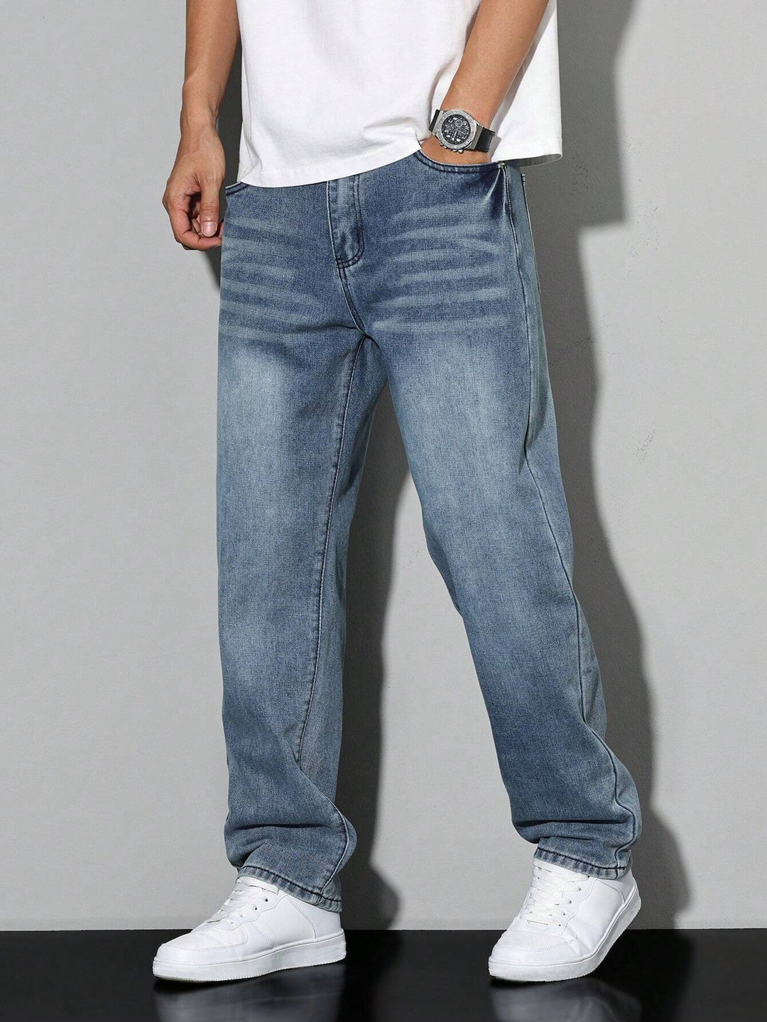 Baggy-Jeans - weit geschnittene Denim-Hose im Used-Look