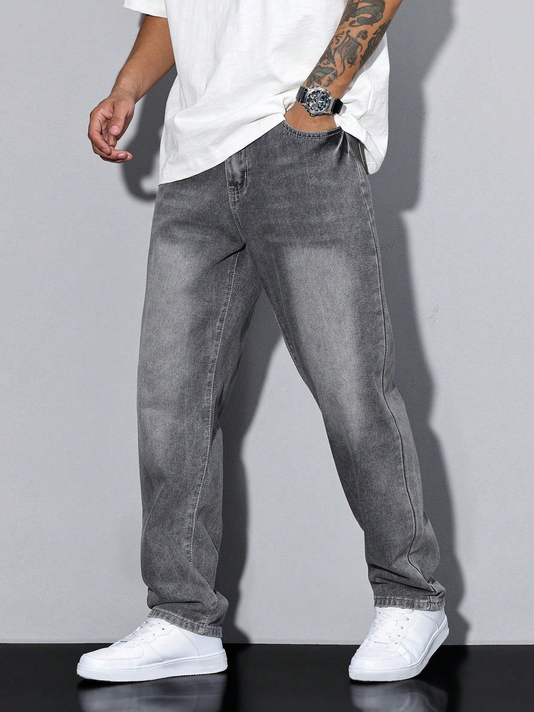 Baggy-Jeans - weit geschnittene Denim-Hose im Used-Look