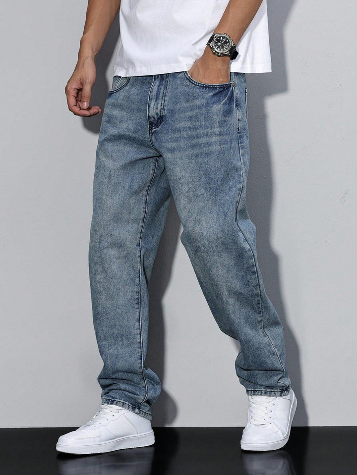 Baggy-Jeans - weit geschnittene Denim-Hose im Used-Look