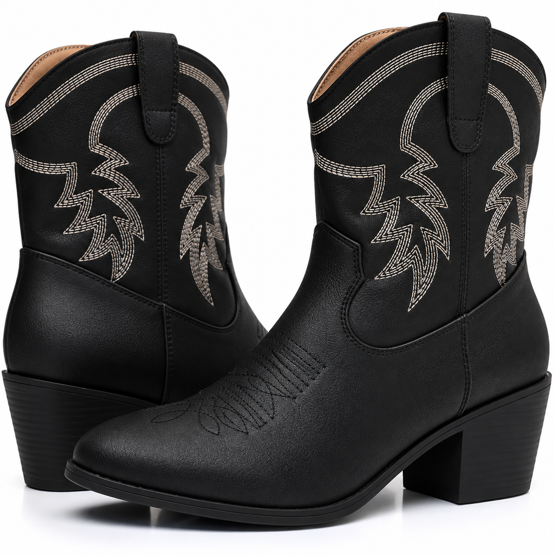 Klassische halbhohe Cowgirlstiefel - Tammy
