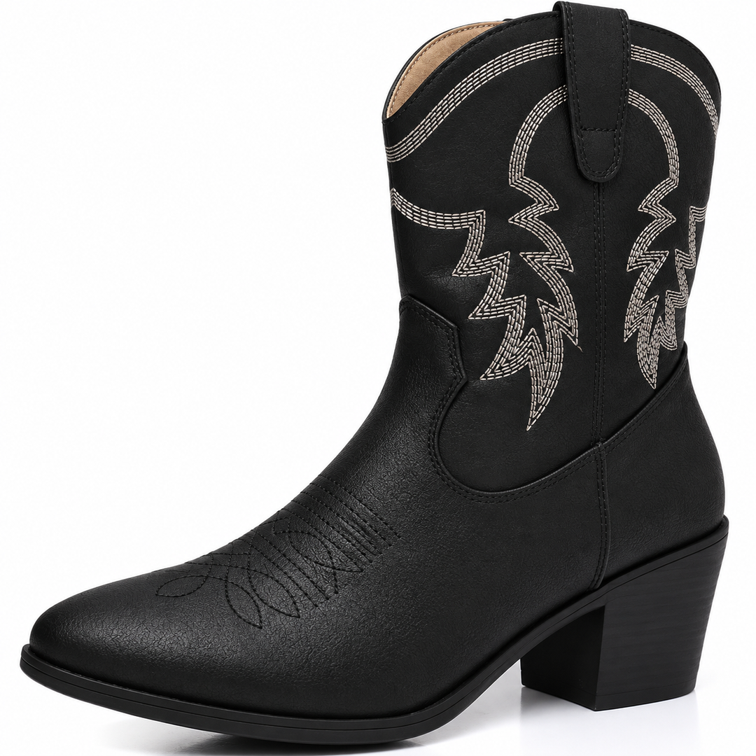 Klassische halbhohe Cowgirlstiefel - Tammy