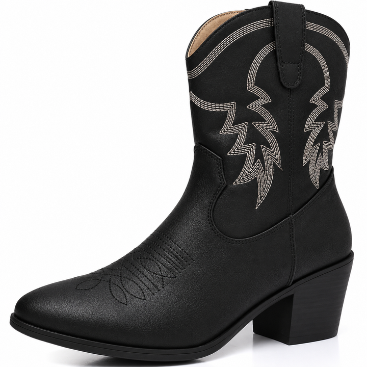 Klassische halbhohe Cowgirlstiefel - Tammy